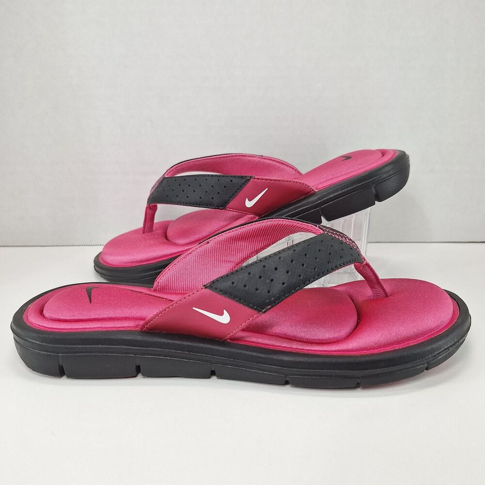 Nike Comfort Cushioned Footbed Womens 8 Pink 354925-012 Flip Flop Thong Sandals